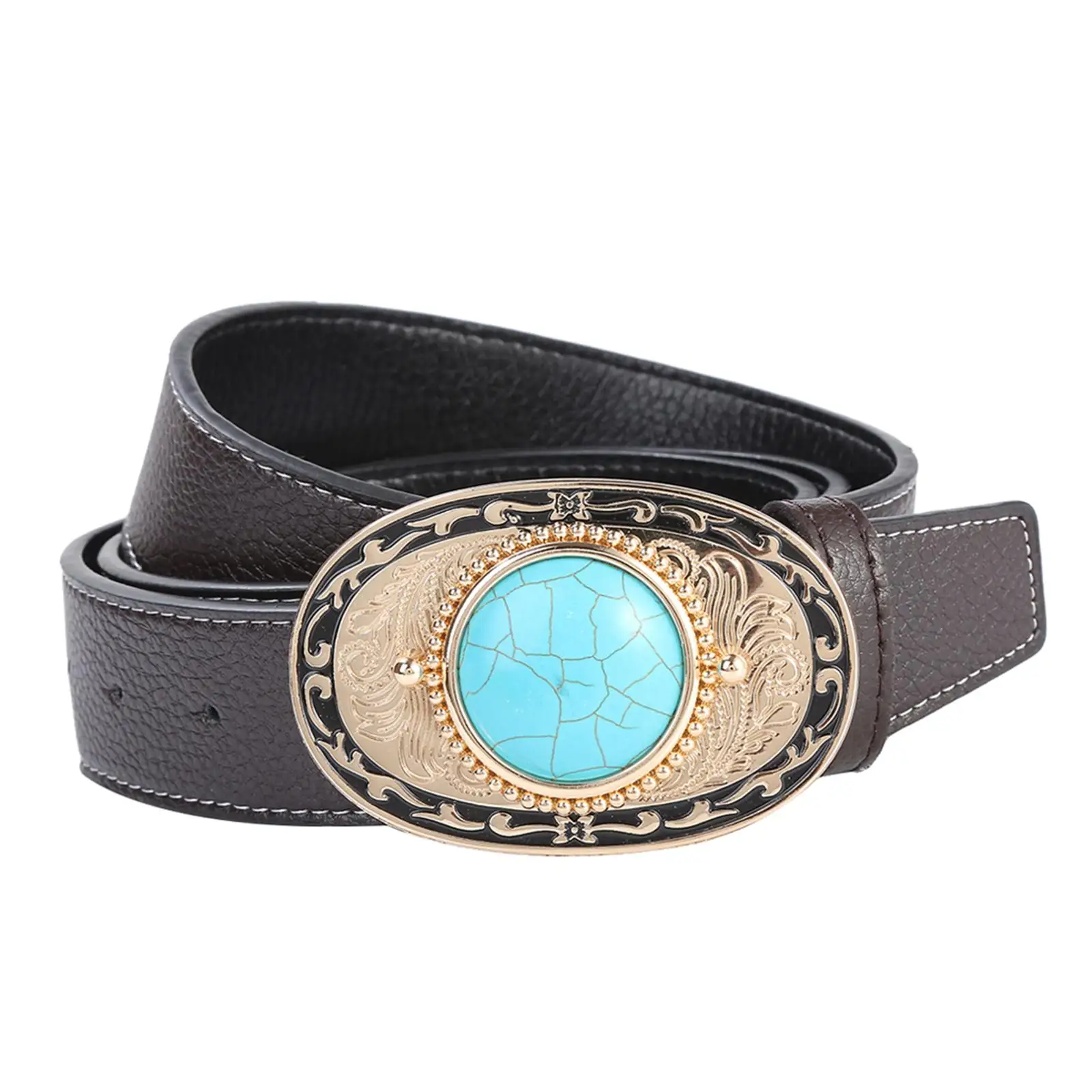 

Fashion Cowboy Belt Adjustable Leather Strap for Pants Halloween Men Nightclub Work