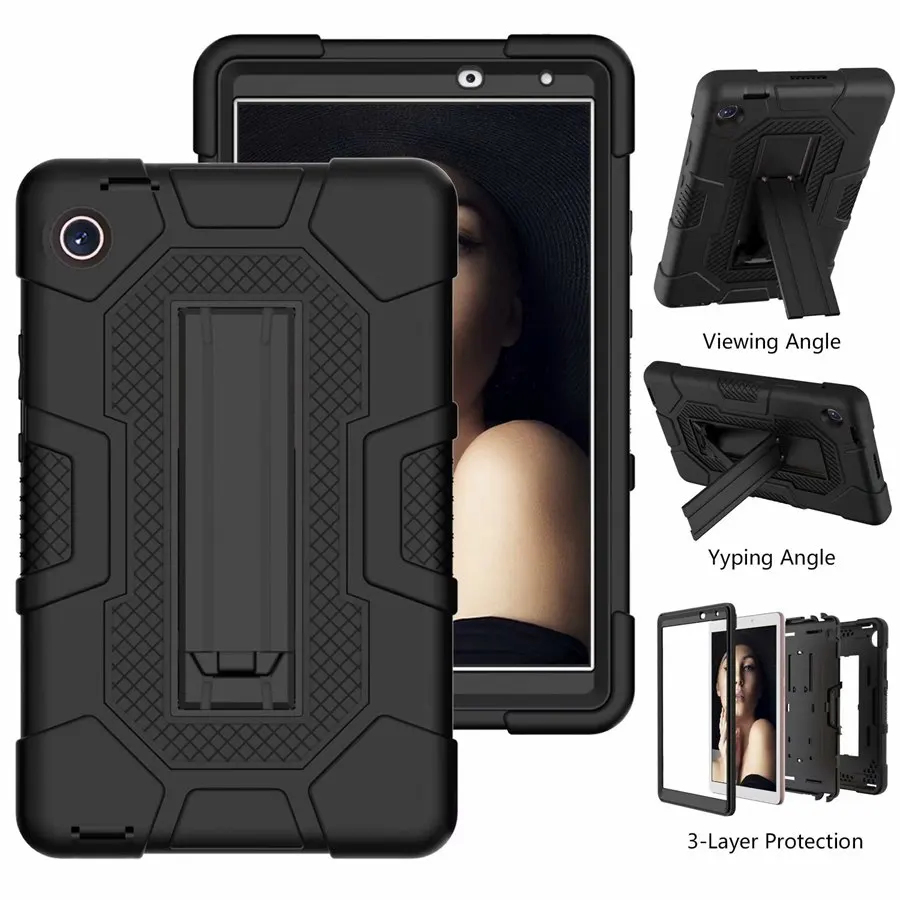 

Slim Hybrid Tough Armor Shockproof Rugged Protection Cover Case Kickstand For Huawei Matepad T8 8.0 Inch 2020