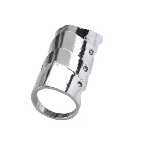 Длинное двойное кольцо унисекс в стиле панк с 4 шагами и полным пальцем на шарнирах