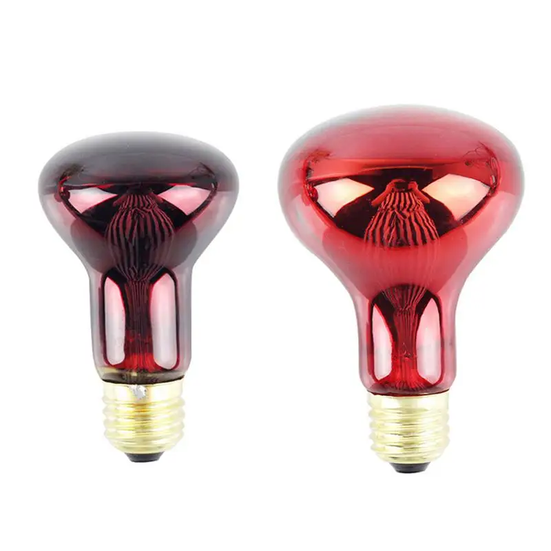 

60W / 100W E27 Pet Heating Lamp Infrared Ceramic Emitter Heat Light Bulb Pet Brooder Reptile Lamp 220-240V LED Red Reptile Night