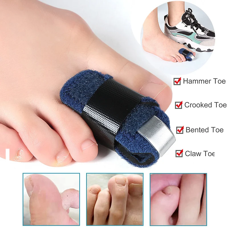 

1pcs Toe Splint Toe Straightener Toe Wrap for Hammertoe Bent Claw and Crooked Toe To Align and Support Toes Foot Care Tool