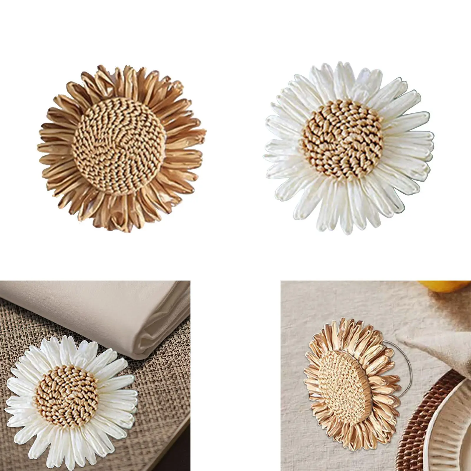 Кольцо для салфеток в виде подсолнуха украшение обеденного стола Цветочная