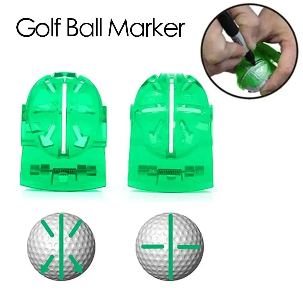 

Outdoor Putting Positioning Aids With 2 Pen Golf Tool Golf Ball Marker Line Marker Golf Mark Stencil Alignment Tool