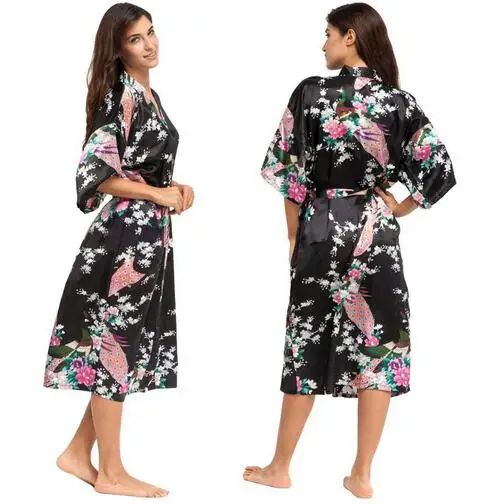 Silk Kimono Robe Bathrobe Women Satin Robe Silk Robes Night Sexy Robes Night Grow For Bridesmaid Summer S-XXXL