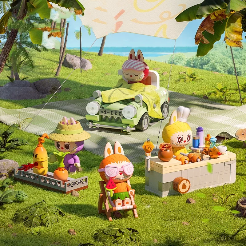 Аниме-фигурка подлинная Labubu The Monsters Forest Secret Base Series украшение для рабочего стола