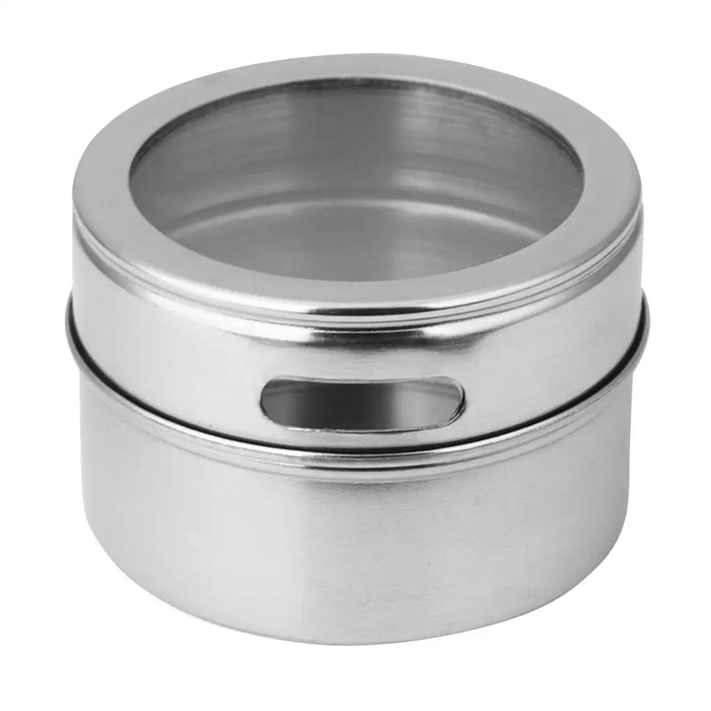 

Seasoning Pot Stainless Steel Spice Storage Container Set Seasoning Shaker Bottle Kitchen Supplies, 4/6/12pcs