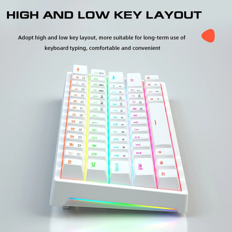 Оригинальная Механическая игровая клавиатура GK61 61 клавиша USB проводная