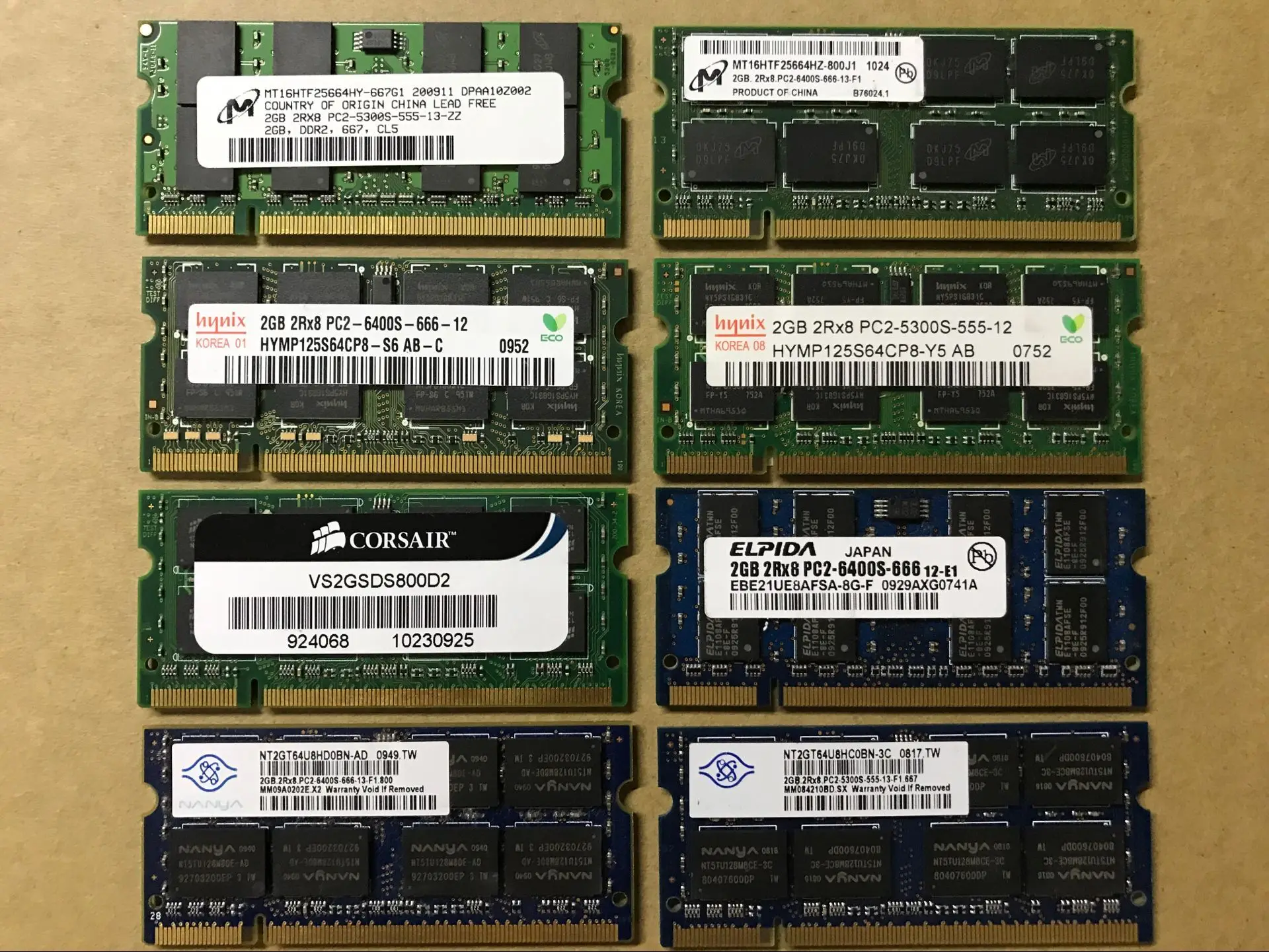 

RAM 2210b 2510p 2710p 2530p 2730p Original 2G DDR2 667 Laptop Internal Memory