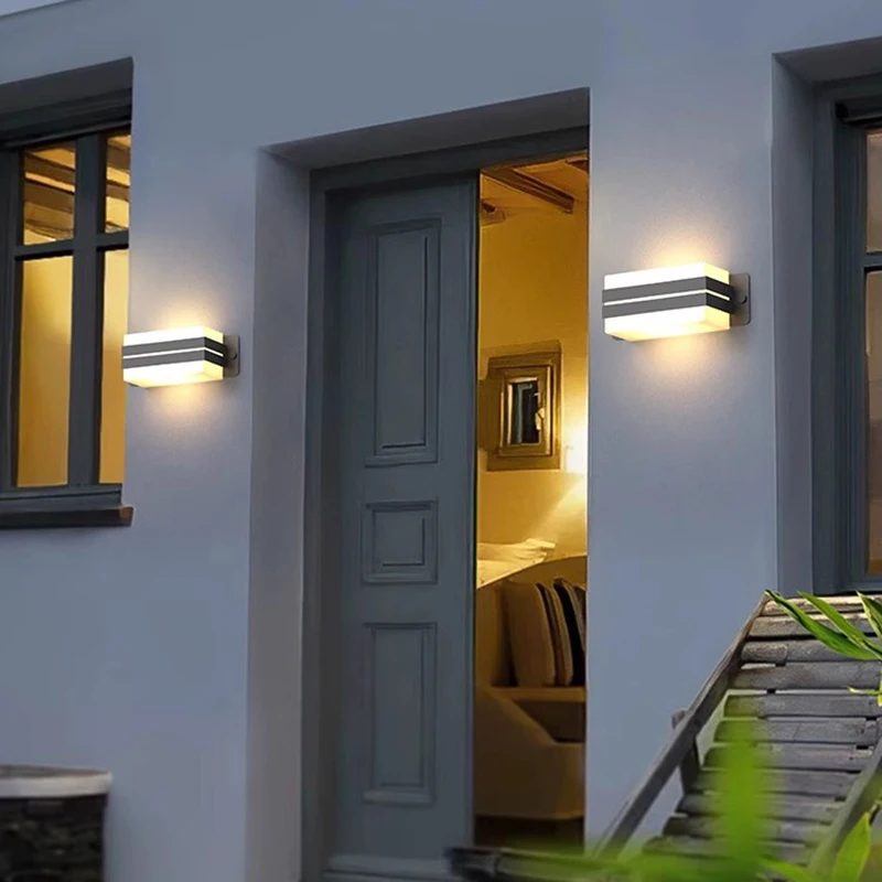 Уличная настенная лампа для виллы сада балкона современная простая наружная