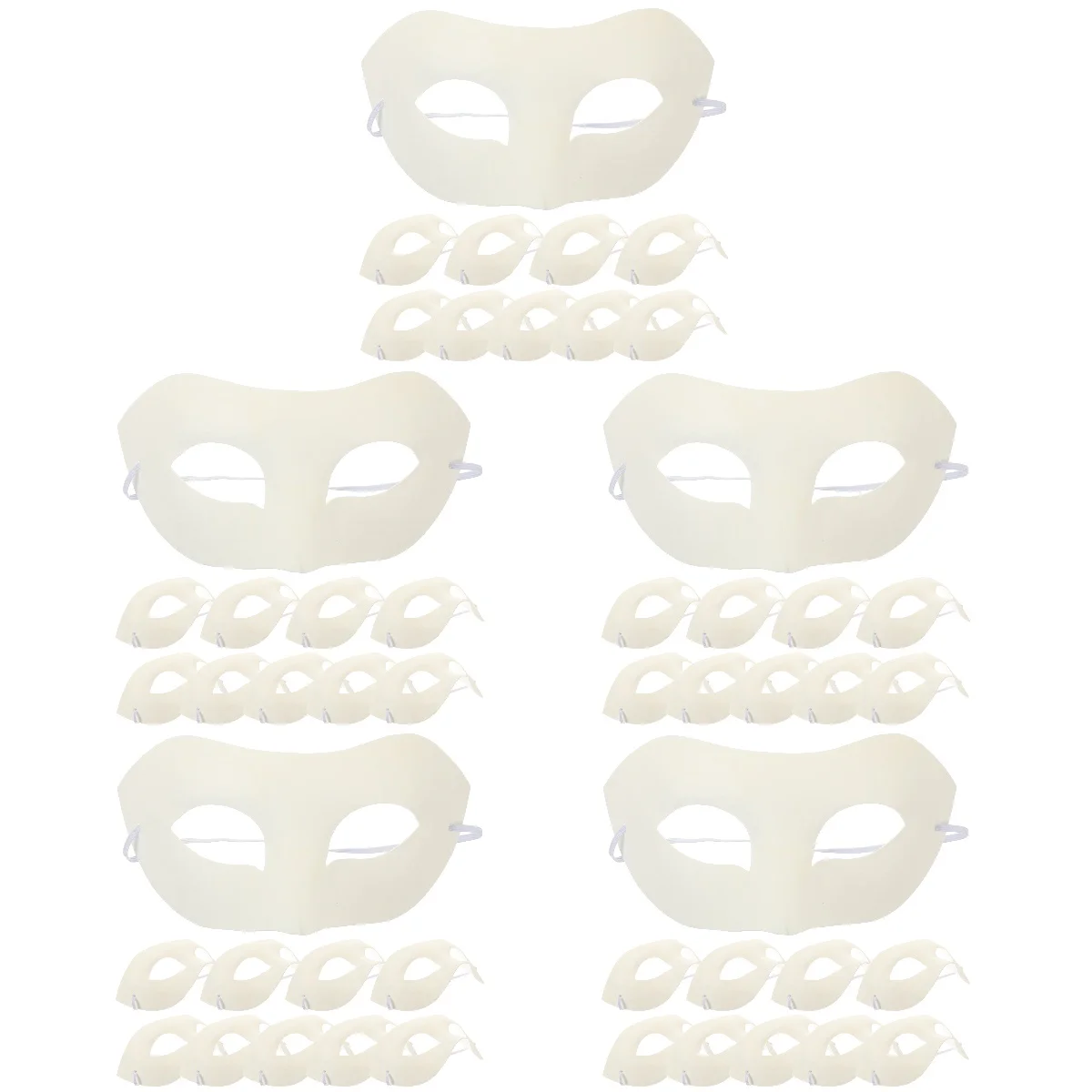 

50 pcs Paper Masks Blank DIY Masks DIY Blank Masks for Masquerade Cosplay Party
