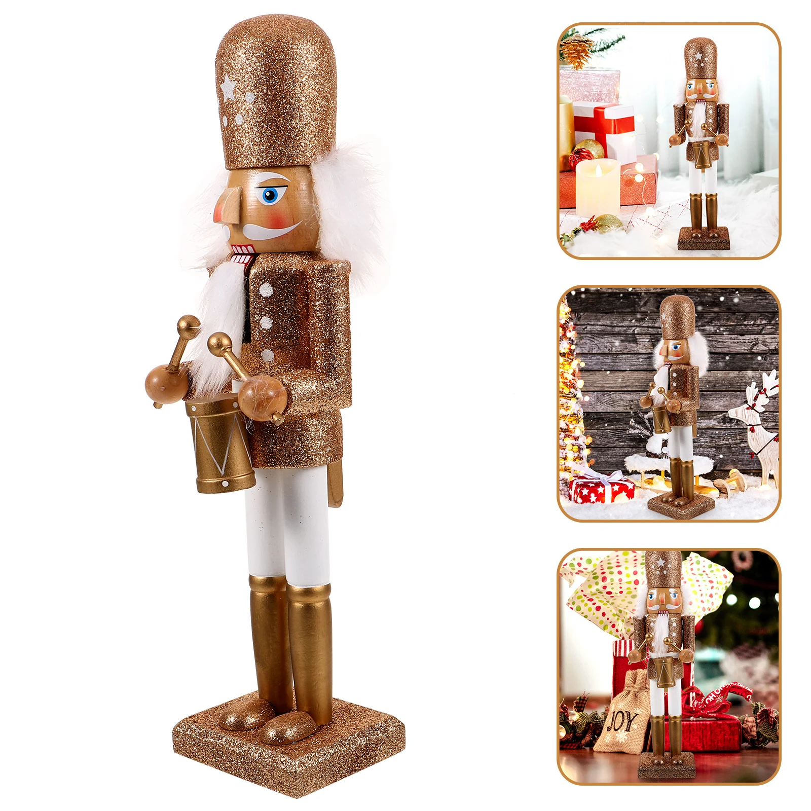 

Desktop Nutcracker Child Wooden Christmas Decorations Lotus Tree Walnut Soldier