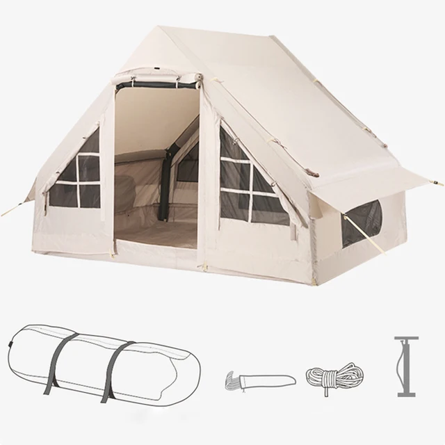 6-12 Square Super Large Family Outdoor Inflatable Tent Hotel B&B Tent Waterproof Inflatable Camping Tent 5