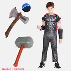 Мальчик Тор косплей костюм дети Мстители фотокостюм маска оружие игровой реквизит