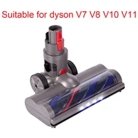 1pc electric turbo fluffy floor roller brush head for dyson v8 v7 v10 v11 vacuum cleaner brush parts accessories with led lights