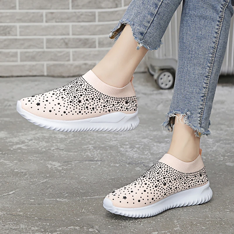 

New Ladies Sports Shoes Mesh non-slip Comfortable Outdoor Leisure Vulcanized Shoes Breathable Ladies Shoes