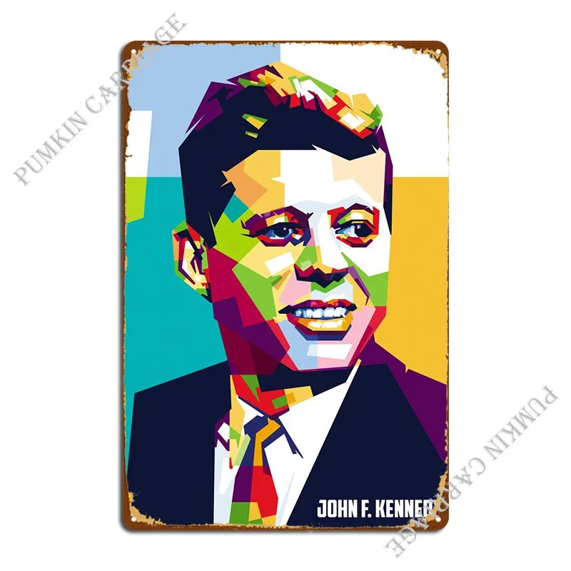 

John F Kennedy Metal Plaque Garage Wall Decor Pub Cinema Tin Sign Poster