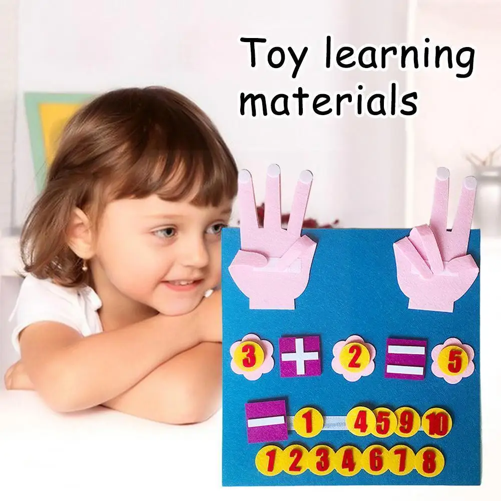 

1 Set Handmade Felt Finger Math Teaching Children Aids Learning Diy Add Early Toys Non-woven Subtract And Arithm O8j5