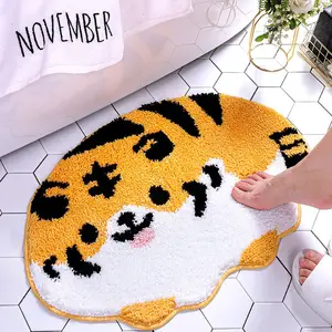 tiger rug cat rug anime rug bathroom absorbent non slip mat door mat entrance childrens room carpet protective floor mat free global shipping