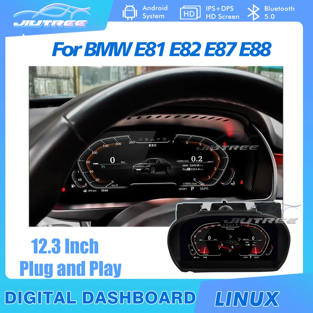 

12.3" for BMW 1 Series E81 E82 E87 E88 Linux Car LCD Dashboard Panel Virtual CockPit Speedometer Digital instrument Cluster