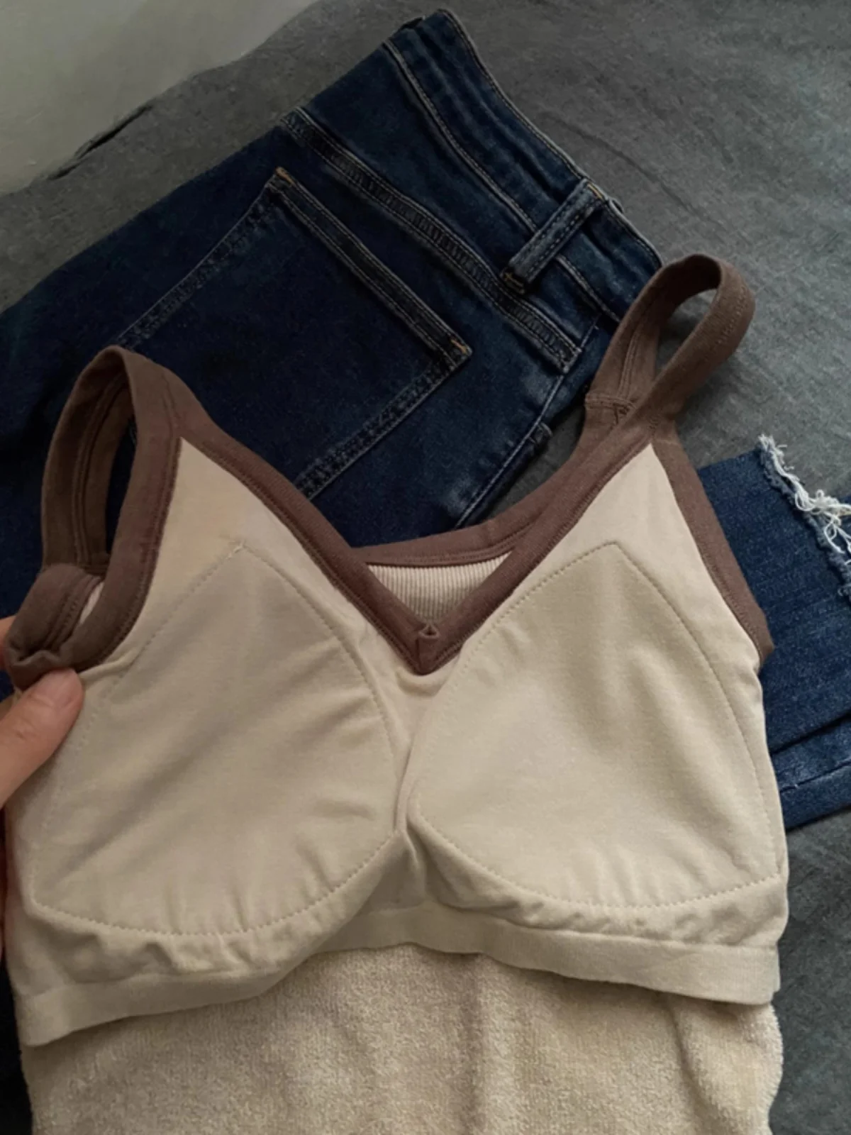 Весенне-осенняя новая корейская серия внутренняя одежда с v-образным вырезом