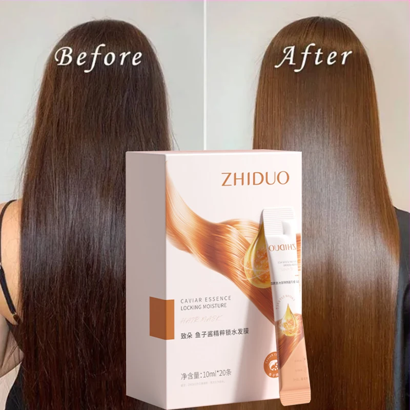 

20PCS Keratin Hair Mask Magical 5 Second Repair Damage Frizzy Treatment Hair Root Shiny Straight Nutrition Smooth Hair Care