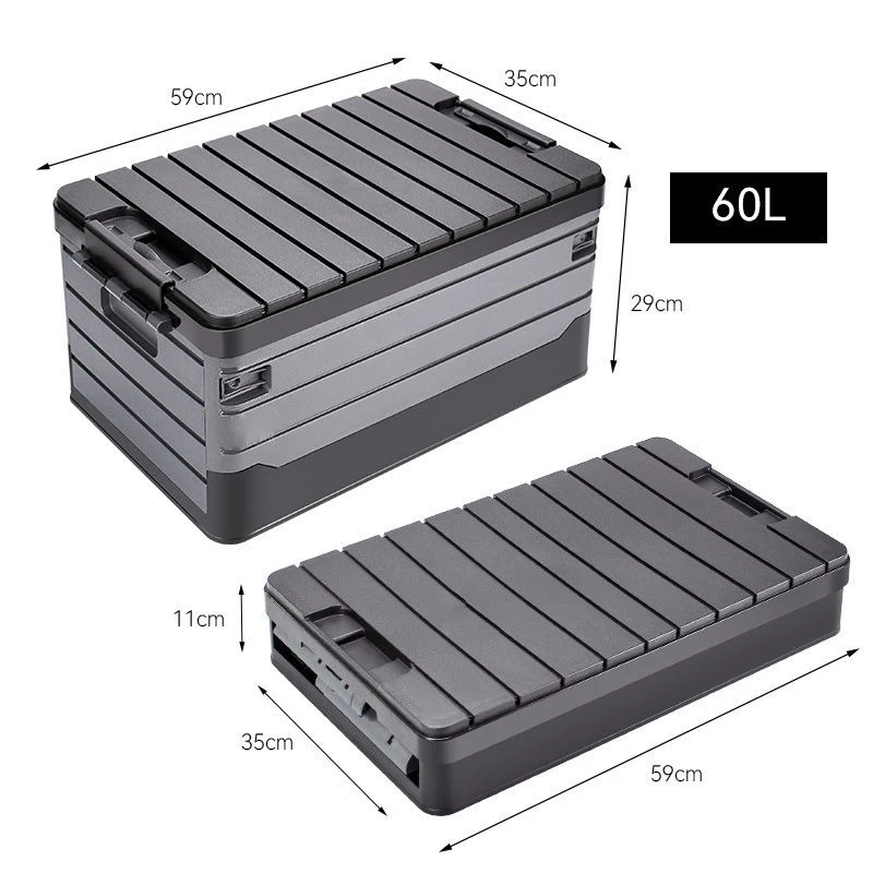 

60L Folding Storage Box Portable Large Capacity Storage Baskets for Car Outdoor Camping Picnic Storage Container Bins