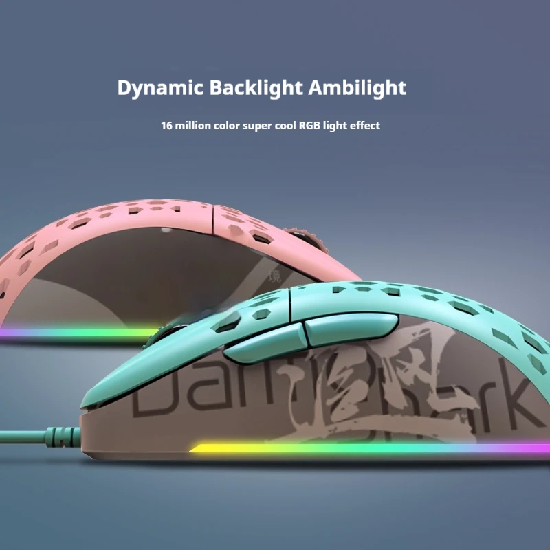 Игровая мышь Darmoshark M1 киберспортивная трехрежимная Paw3950 эргономичная проводная