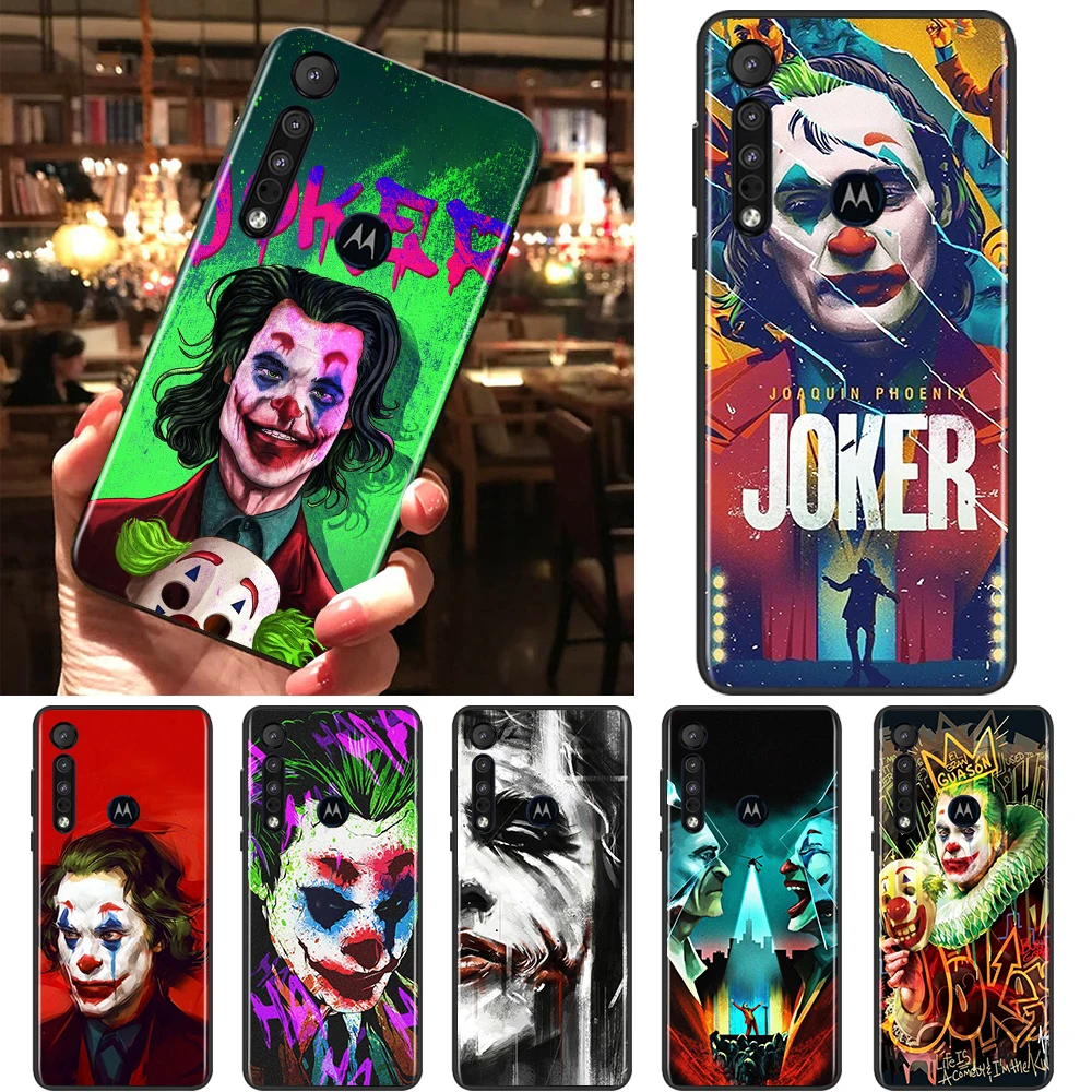 

DC Jokers Cool Art Black Phone Case For Motorola Moto G9 G8 E20 E7 E6 One Marco Hyper Fusion Power Edge Plus Cover