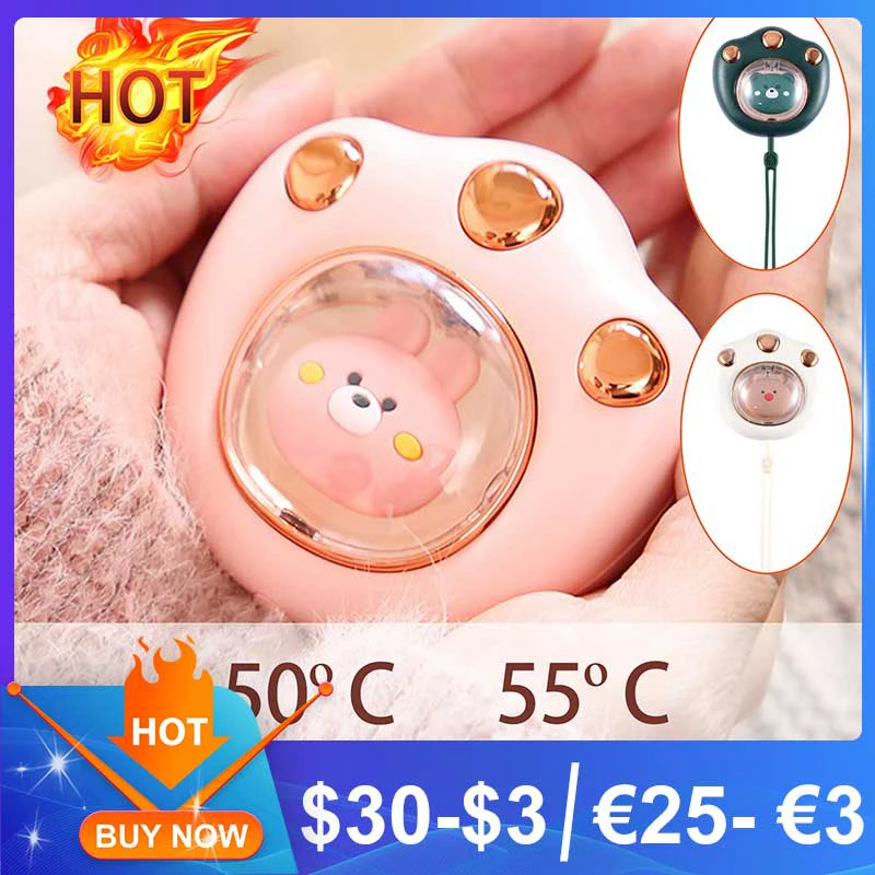 

Portable Electronic Hand Warmer Mini USB Cat Claw Hand Warming Tool Self Heating Hot Pack Outdoor Traveling Hiking Heater