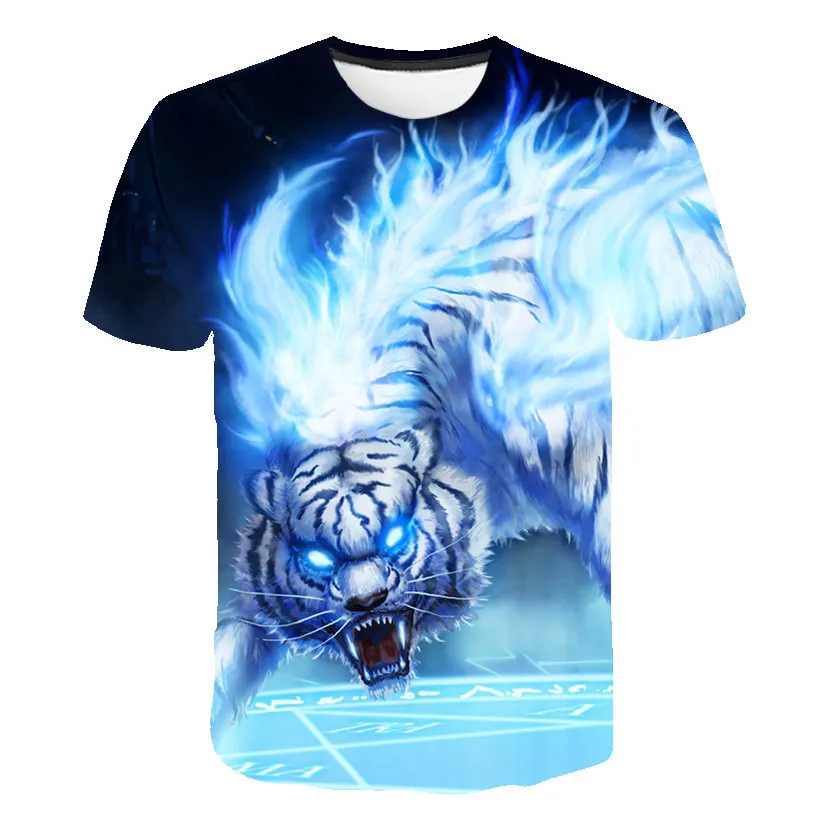 

Men's T-shirt short sleeve men's round neck 3D printing top leisure fashion leisure comfort 2022 Tiger Print t-shirt men