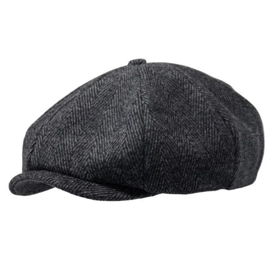 

SWAK Brand Wool Newsboy Caps Men Grey Herringbone Flat Caps Women Coffee British Gatsby Cap Autumn Winter Woolen Hats