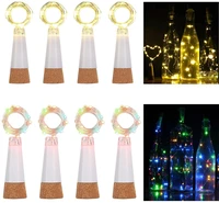 usb rechargeable led wine bottle fairy lights copper wire fairy string lights cork shape holiday lamp for wedding party garden