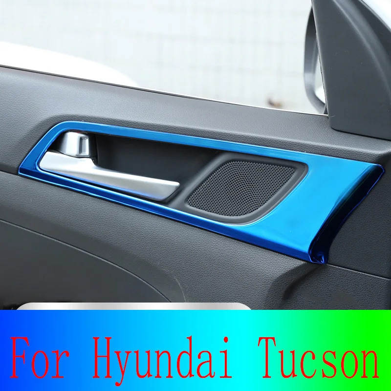 

Для Hyundai Tucson 2015-2020 нержавеющая сталь ABS хром Автомобильный интерьер аксессуар внутренняя ручка рамка дверная Чаша Украшение Стайлинг