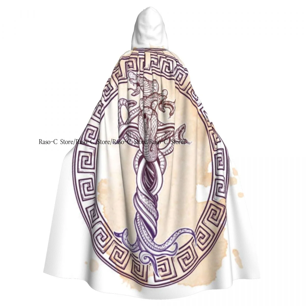 Длинная накидка плащ спутанные змеи Дьявол с капюшоном Пальто осенние толстовки