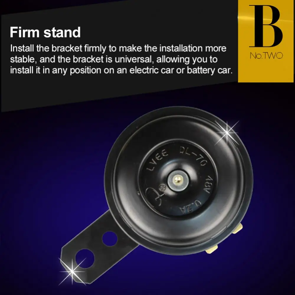 

12v/48v 1.5a 105db Waterproof Round Loud Horn Speakers Universal Car Motorcycle Electric Horn For Scooter Moped Dirt Bike