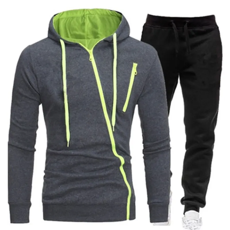 

2021 fashion hooded zipper Hoodie men's sportswear suit / set of Hoodie + pants