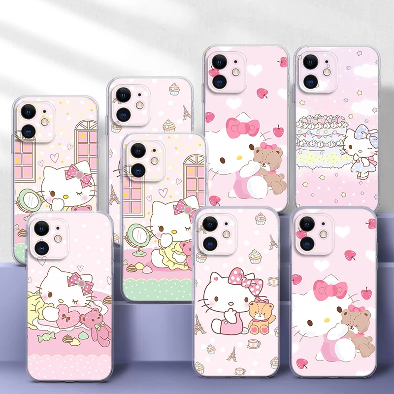 Мягкий чехол 116A с рисунком hello kitty для LG K71 K8 Plus K9 Lite Q510 K92 Q92 Stylo 6 7 V40 V50 V60 G9 X4 Q61 Q60