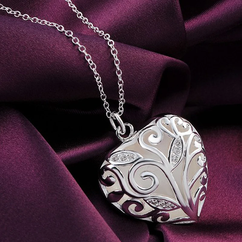 

925 Stamp Heart Pendants And Necklaces For Women Chain Wedding Party LOVE Fashion Jewelry 2021 Christmas Gift