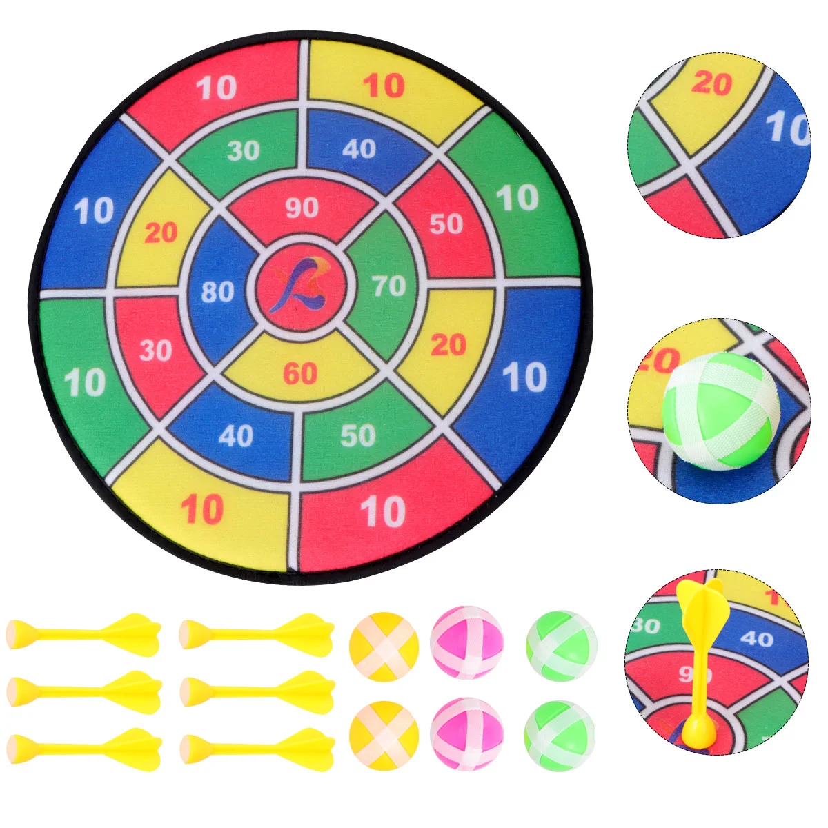 

Safety Board Toys Dartboard Games Parents Child Interactive Game with 6 Throwing and 6 Sticky Balls Gift for Kids