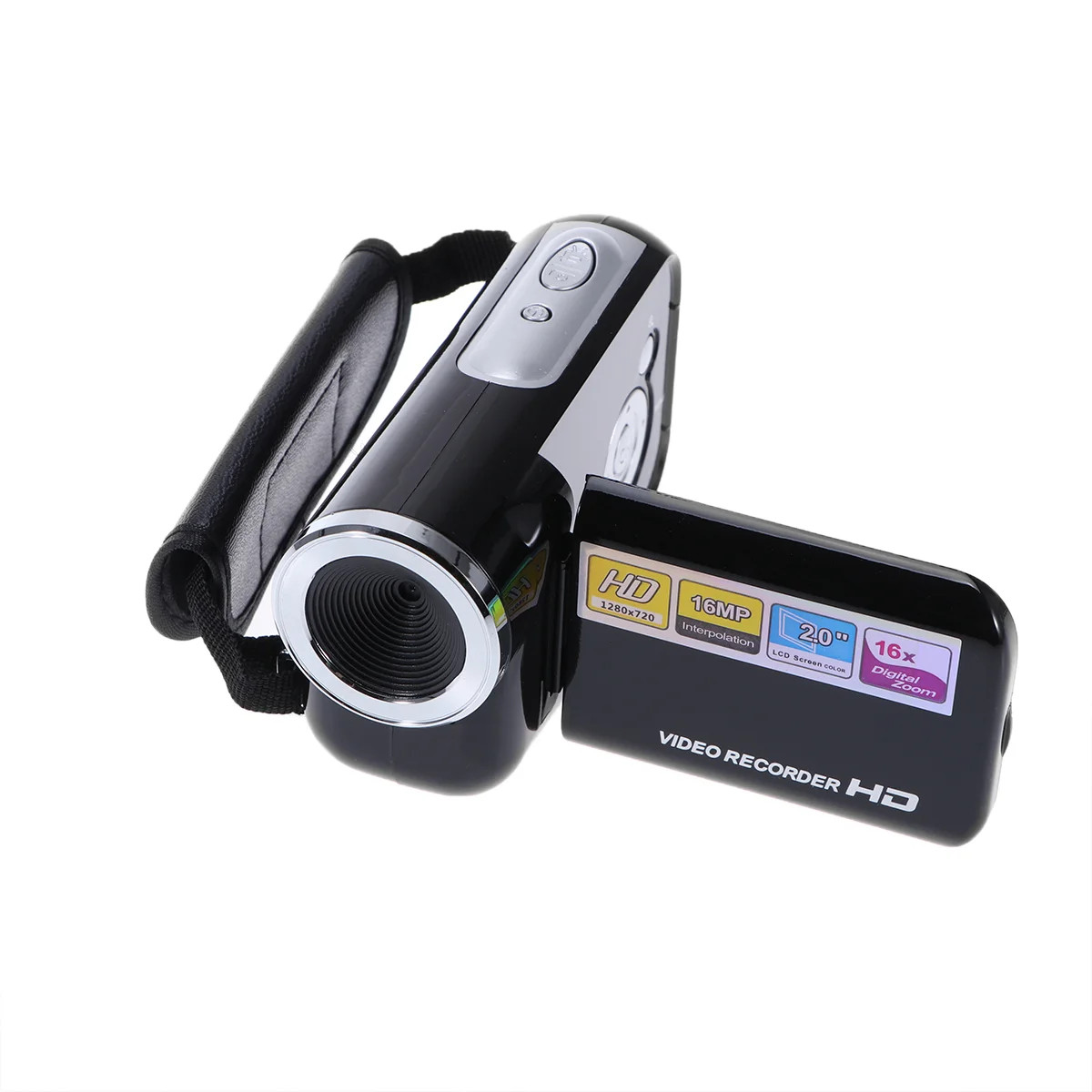 

Mini Video DV Camcorder Handheld 16 Million Pixels Digital Camera LED Flash Digital Zoom 20 Inch (Black)