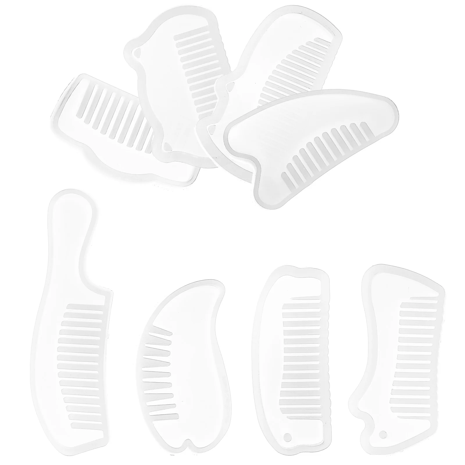 

8 Pcs Resin Mould DIY Crafts Mold Set Silicone Epoxy Casting Comb Crafting Silica Gel Molds Making
