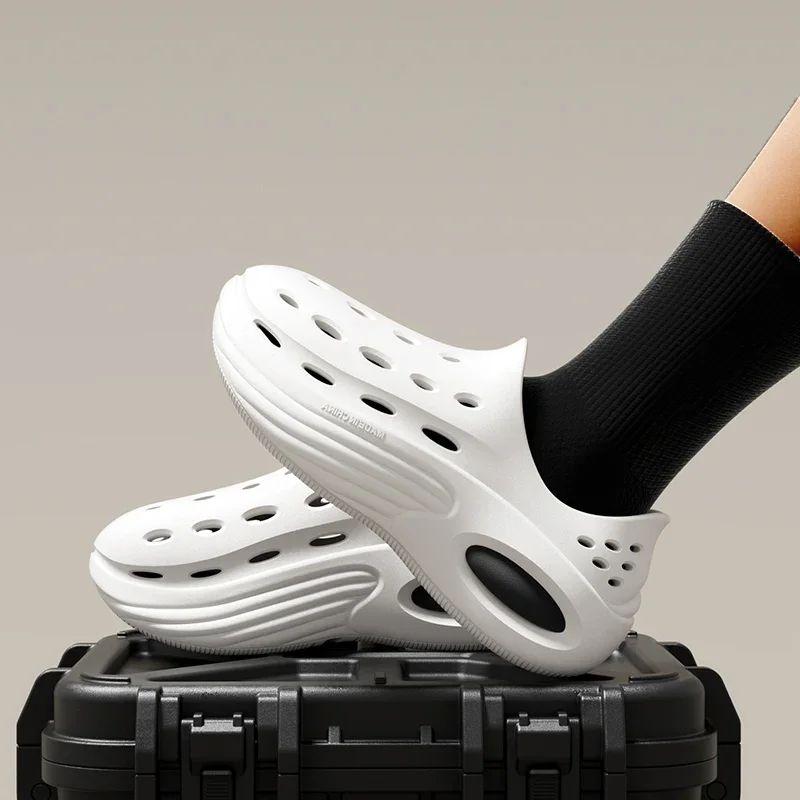 Сандалии унисекс с запахом Нескользящие шлепанцы на платформе пляжная обувь для