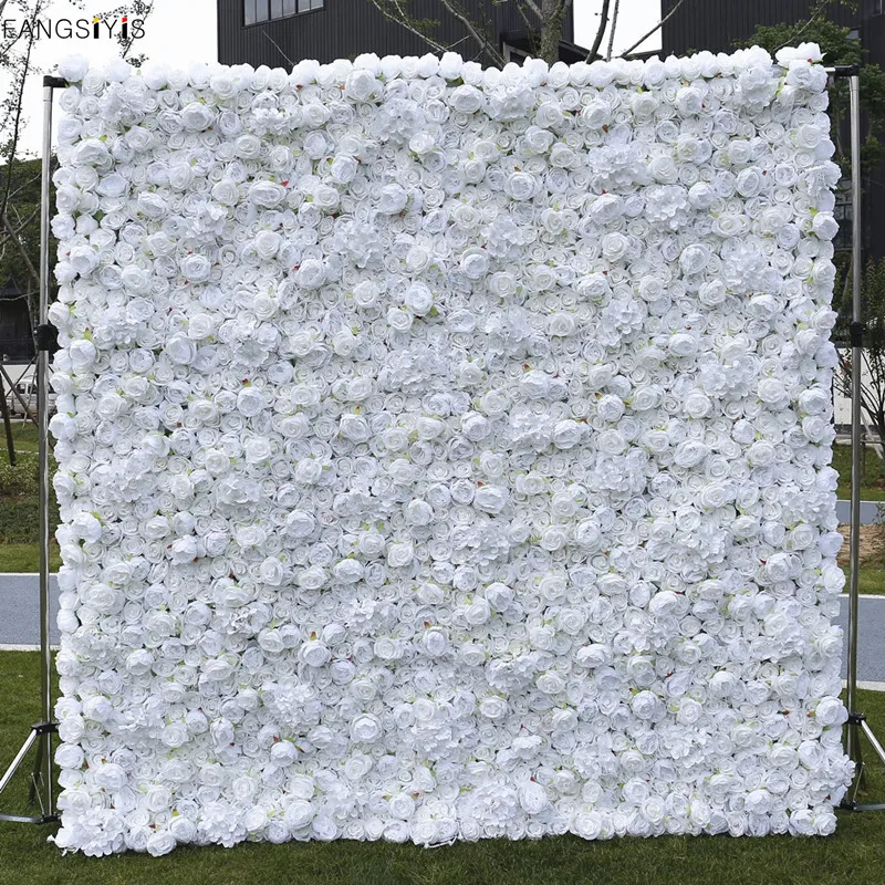 

Новый 3D Белый тканевый цветок, настенная рулонная Роза, искусственная Цветочная настенная композиция, Свадебный декор, декор для вечеринки,...