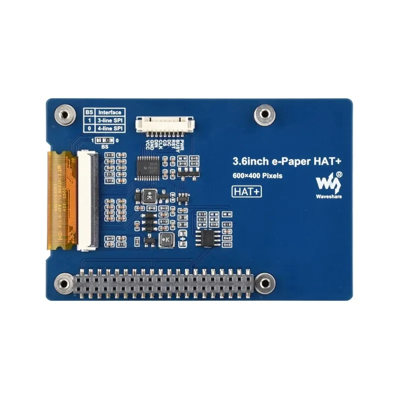 Фото Дисплей Raspberry Pi 3.6 дюйма E-Paper HAT+ (E) E-Ink E6, полноцветный, 600x400, для STM32 / ESP32 №3