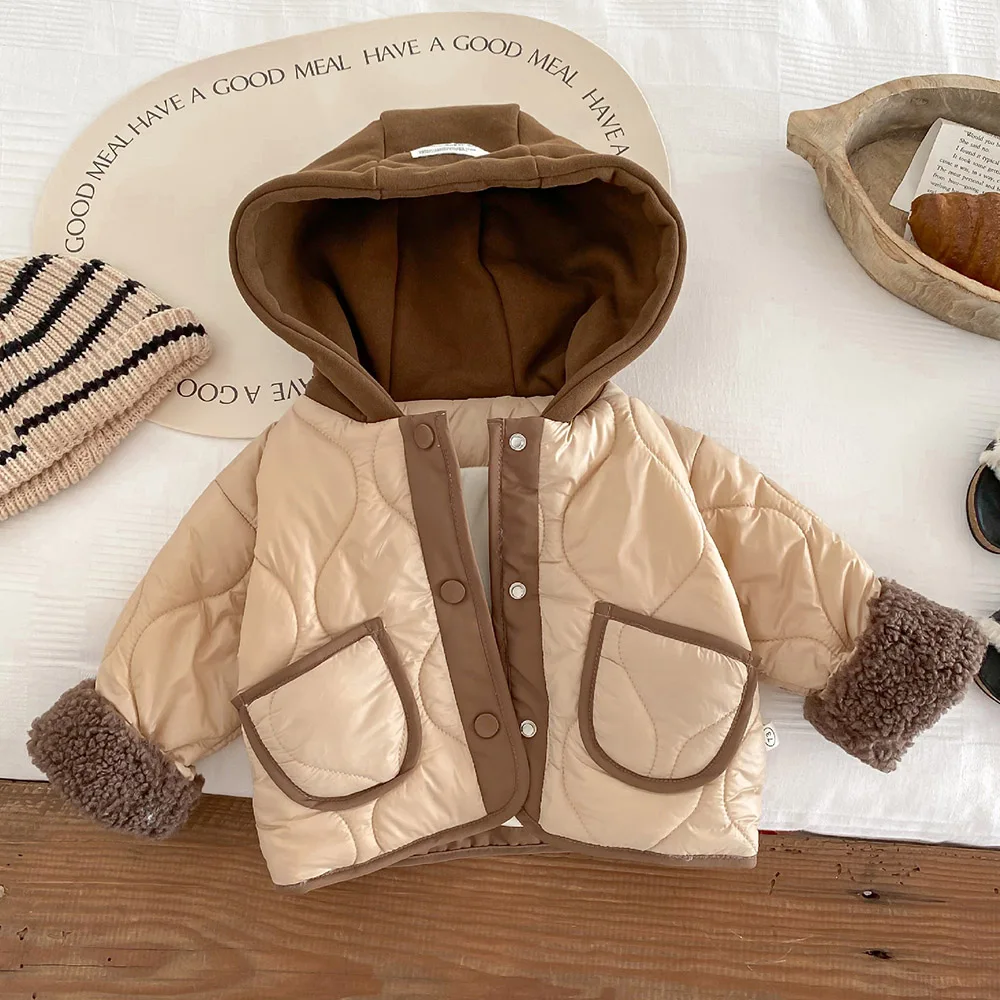 

Детская флисовая куртка с капюшоном, на зиму