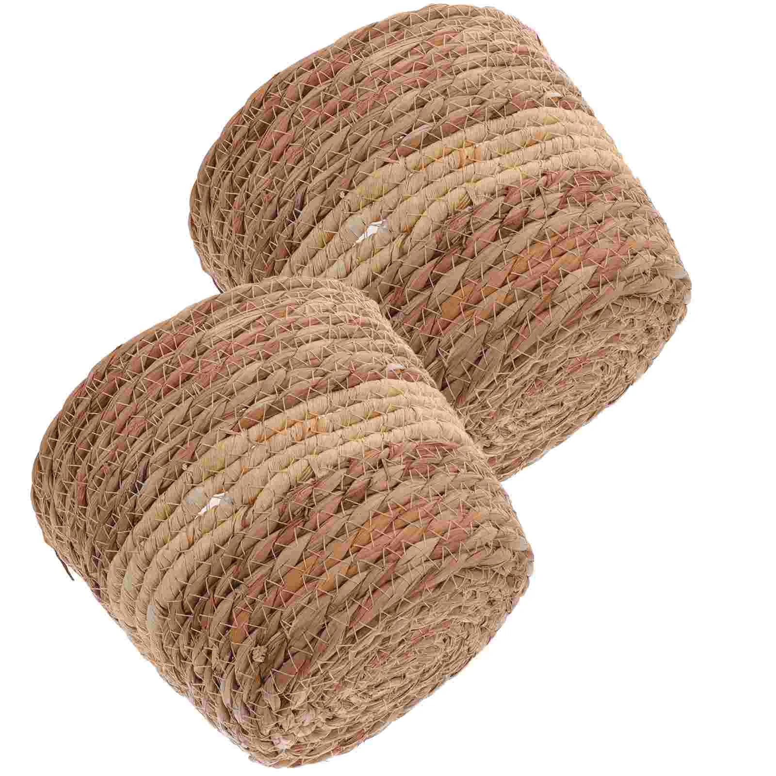 

Woven Basket Pot Hand Woven Pot Decorative Woven Flower Pot with Liner