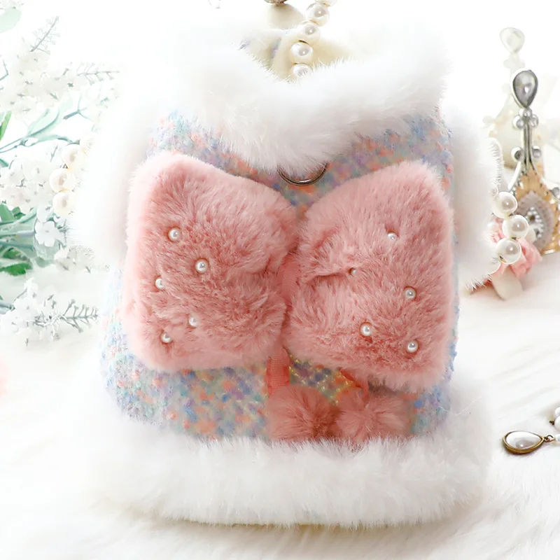 Зимняя одежда для домашних животных пальто собак Толстая теплая щенков Йорка