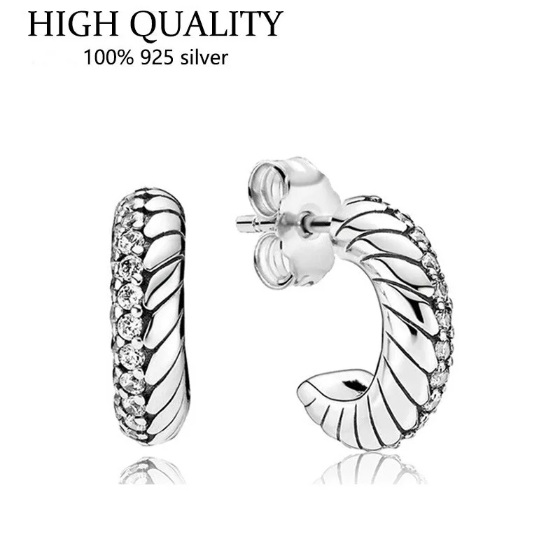 Женские блестящие серьги из серебра 925 пробы высокого качества |