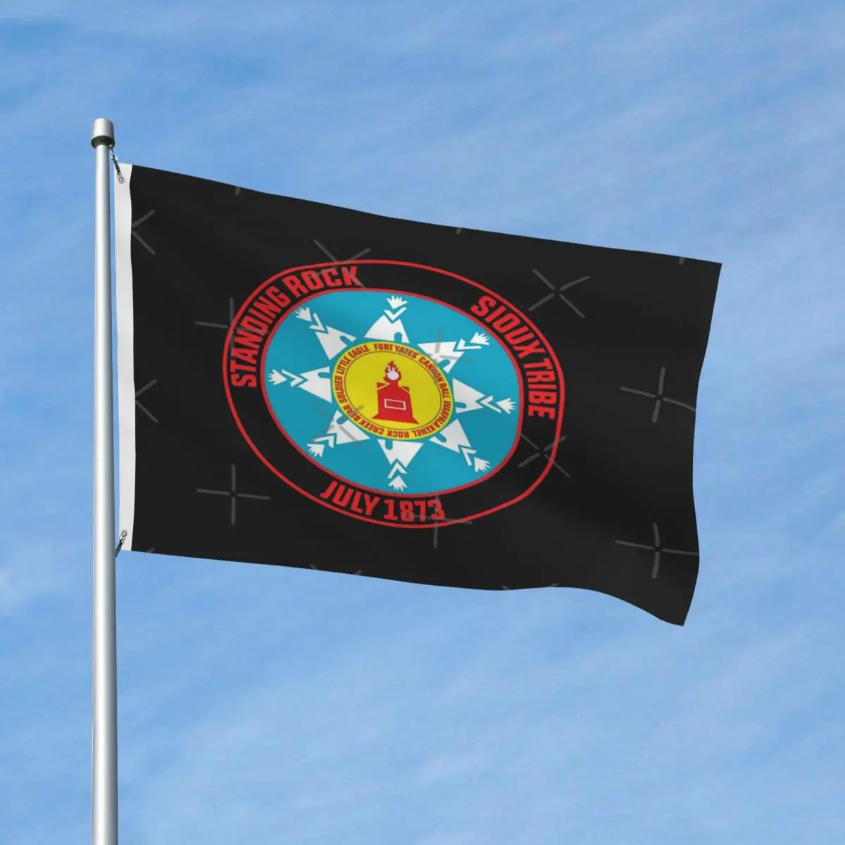 

Flag Of The Standing Rock Sioux Tribe Flag Polyester Material Decorative Fade Resistant Polyester Drapey Delicate Customizable