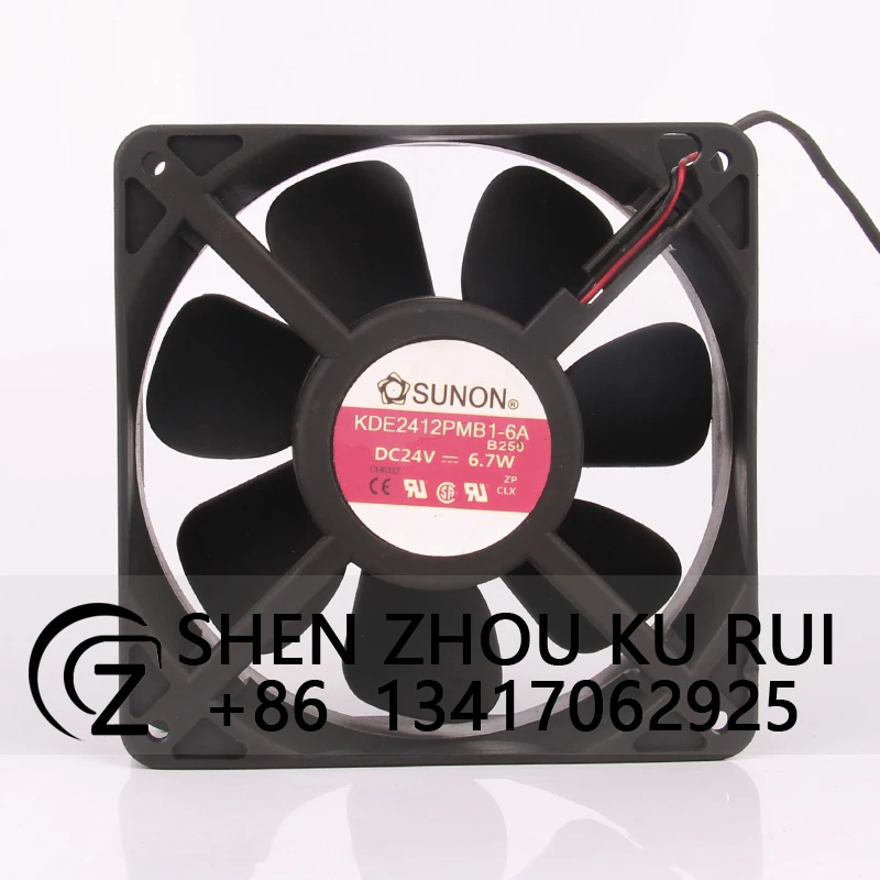 Вентилятор охлаждения KDE2412PMB1-6A для SUNON 12 В 48 В постоянного тока 24 В 10,3 Вт EC AC 12038x38 мм 12 см двухшариковый подшипник Инвертор Siemens
